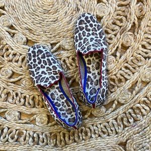 Rothy’s Size 8.5 The Loafer Mocha Spot Leopard Animal Print Slip On Shoes Flats